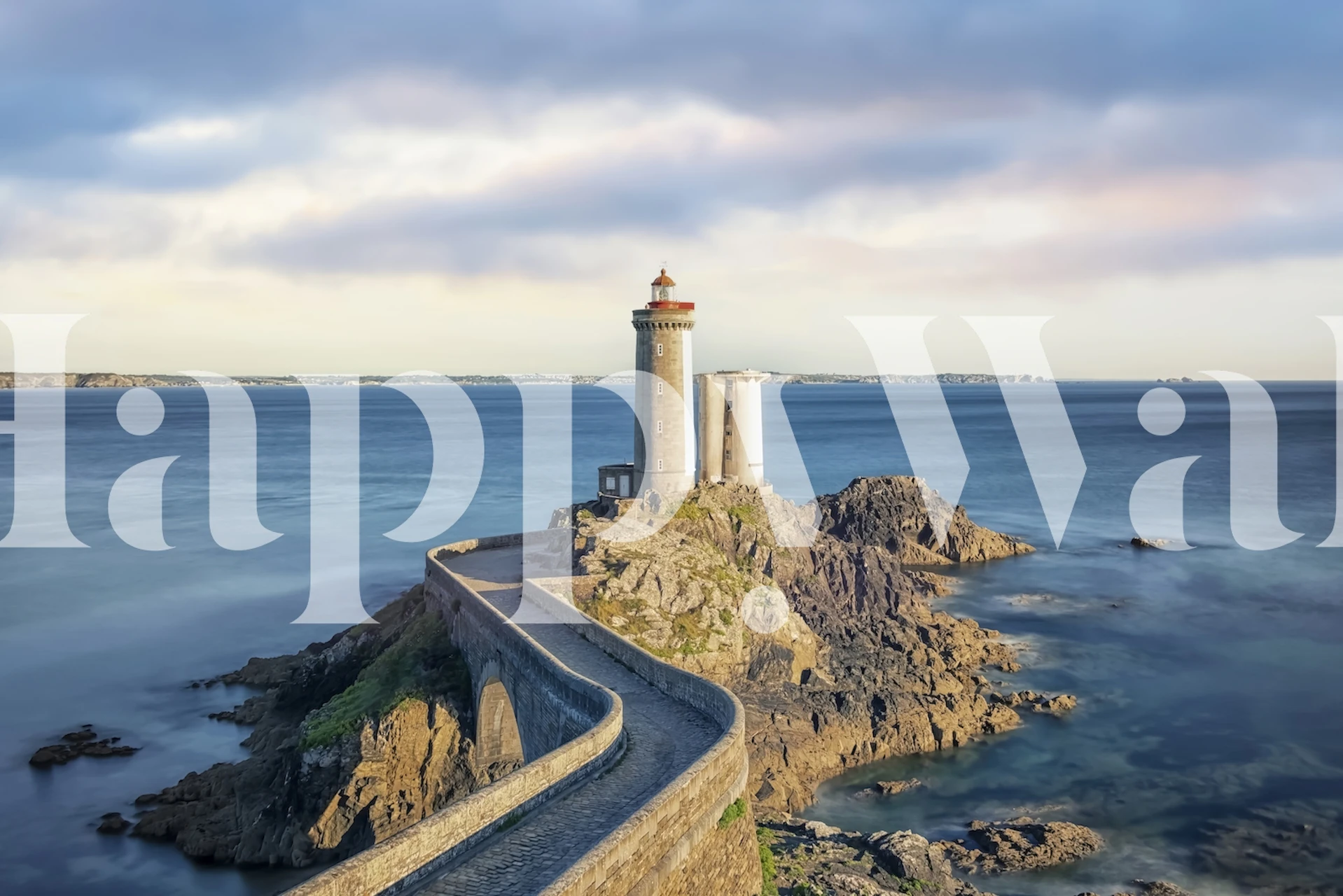 Petit Minou Lighthouse wallpaper in a room