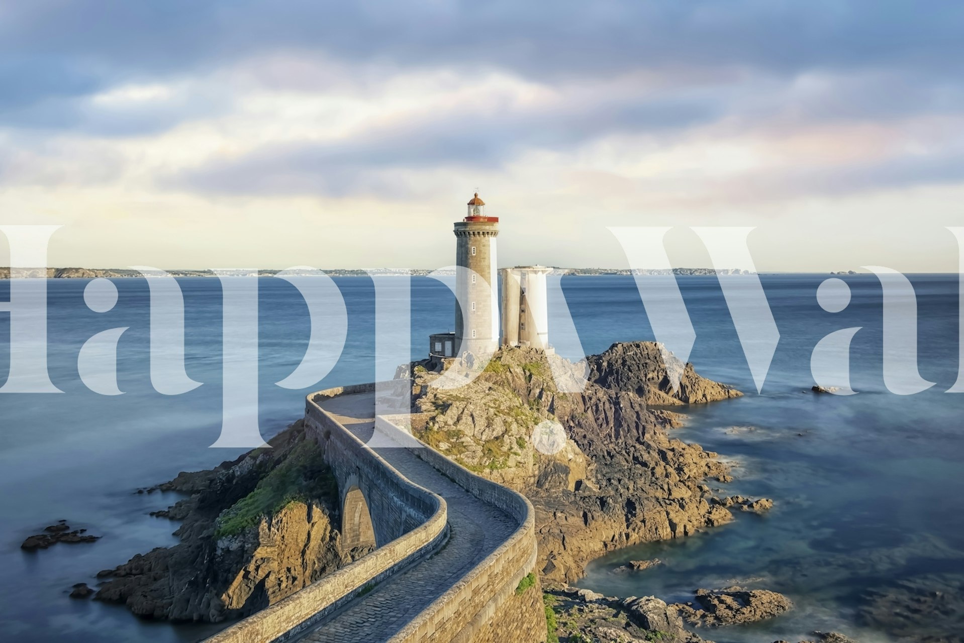 Petit Minou Lighthouse wallpaper in a room