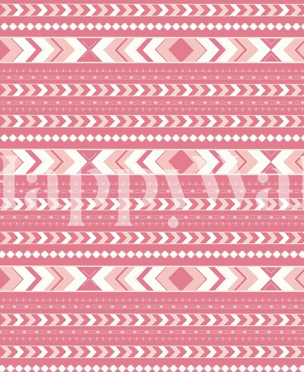 Pink tribal arrow pattern wallpaper with geometric shapes