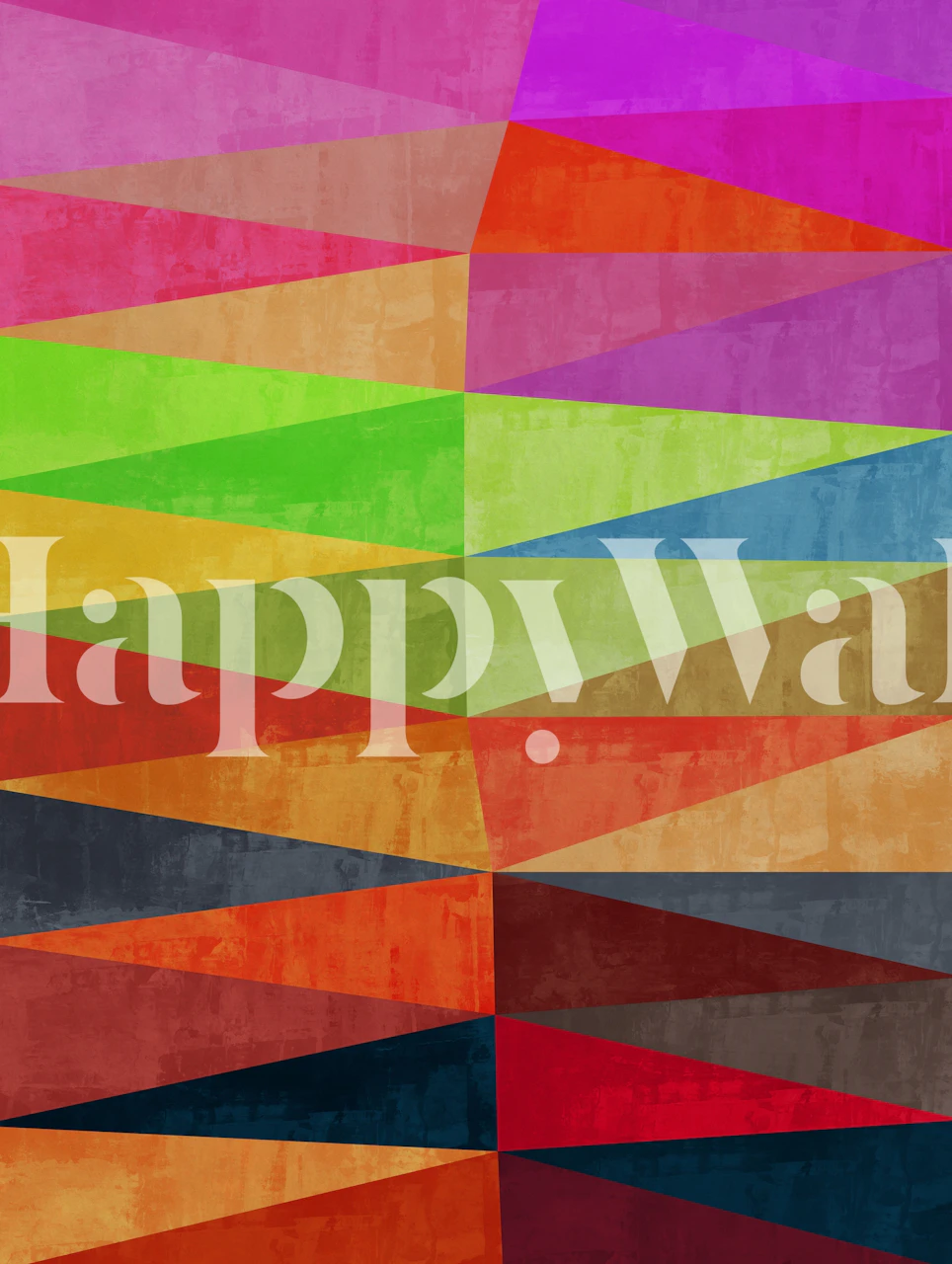 Carta da parati Triangular Geometric in una stanza