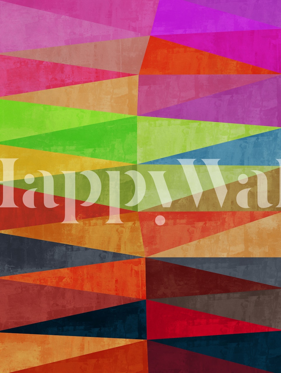 Colorful triangular geometric patterns in vibrant hues wallpaper