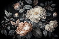 Moody Baroque Large Blooms wallpaper