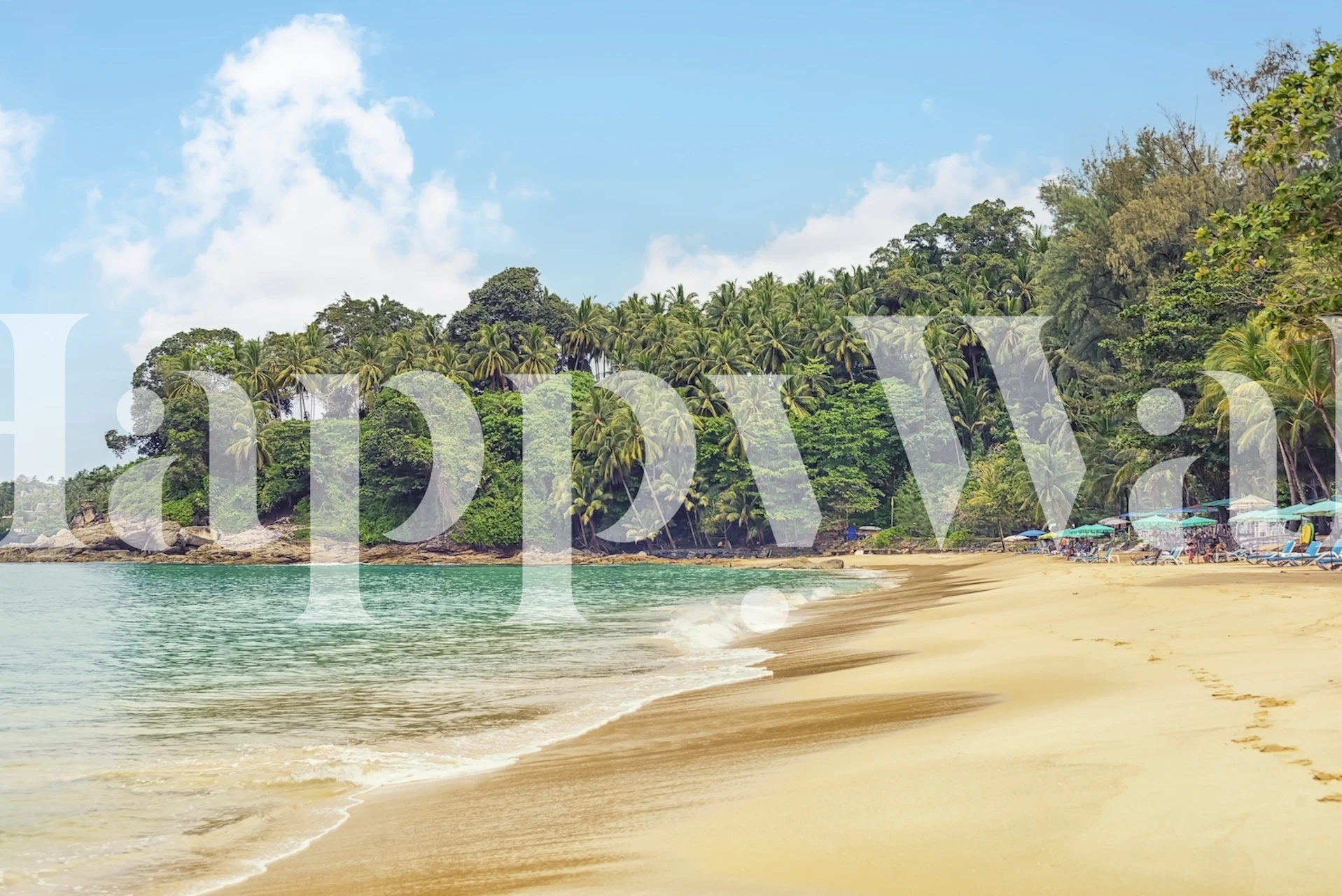 Surin Beach wall mural with golden sand and clear waters