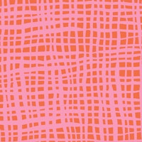 Retro grid pattern orange pink papel pintado