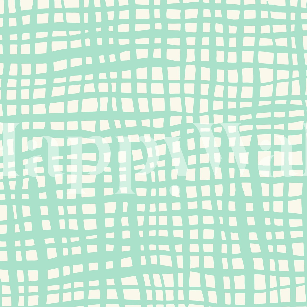 Pastel aqua geometric grid pattern wallpaper