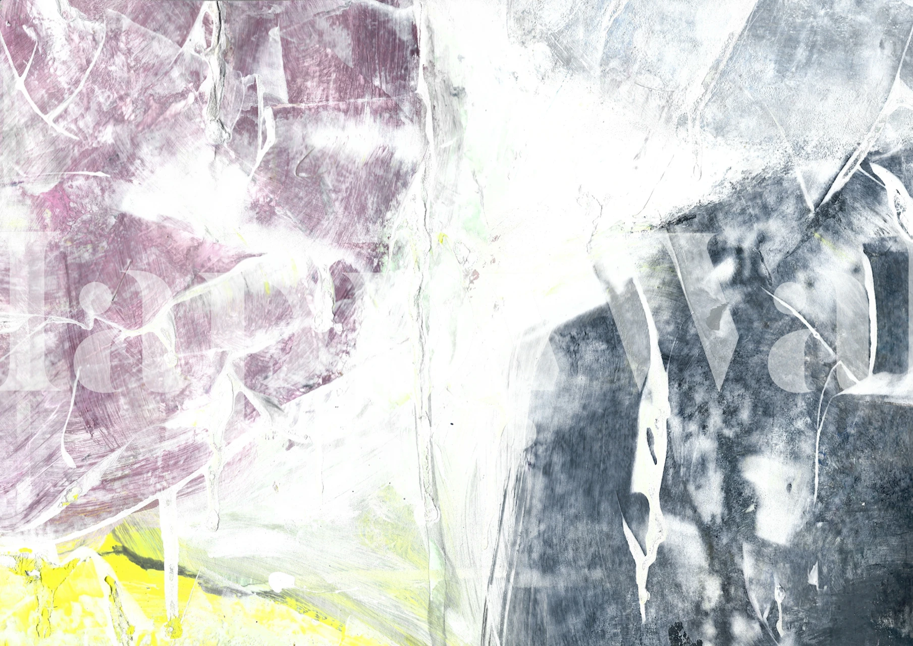 Abstract grunge texture wallpaper displayed in a room