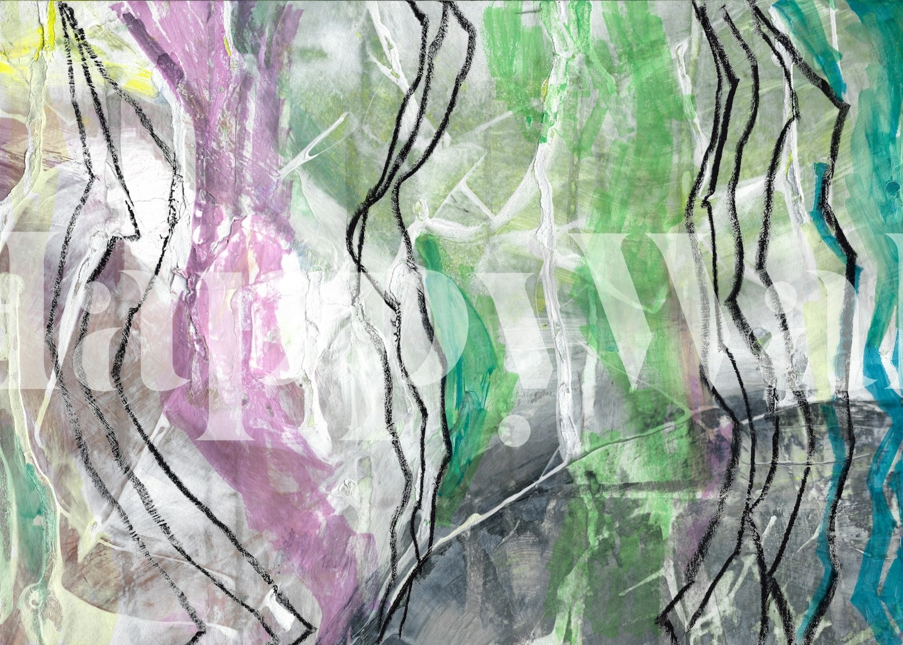 Graffiti wall Tapete in einem Raum