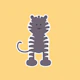 Mustard yellow Tiger Art