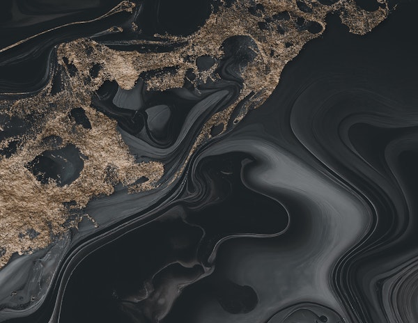 Fancy Faux Marble Black Gold