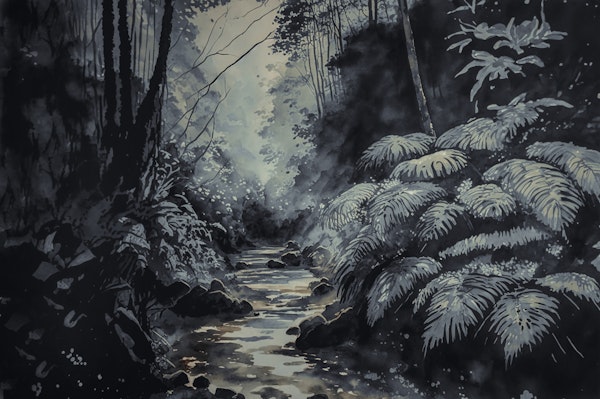 Moody Tropical Jungle Art