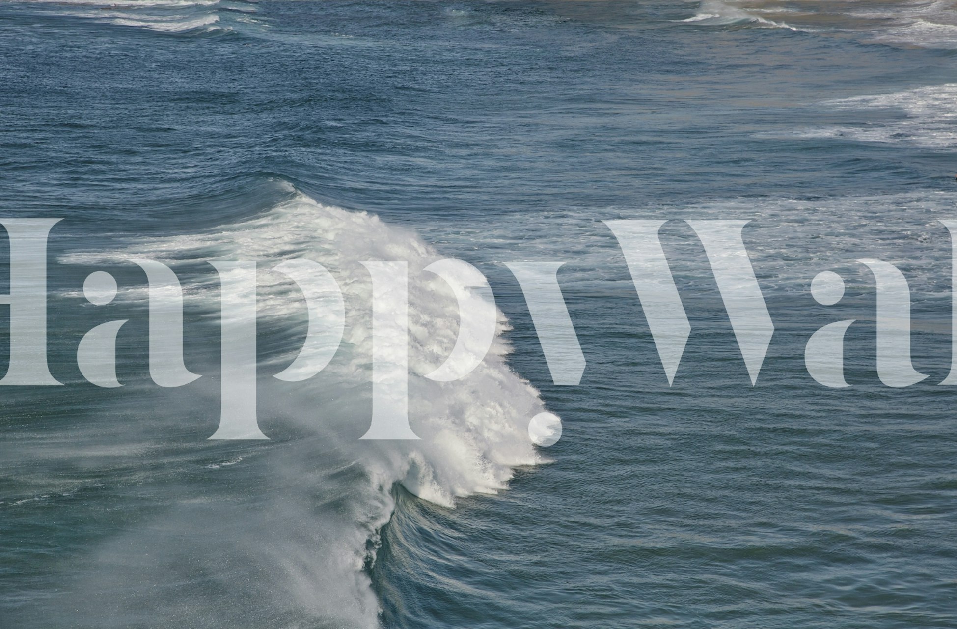 Cresting wave wall mural from Portugal's Atlantic coast