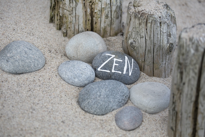 Zen Lettering Lines Zen Lettering on Pebble Wallpaper - Buy Online | Happywall