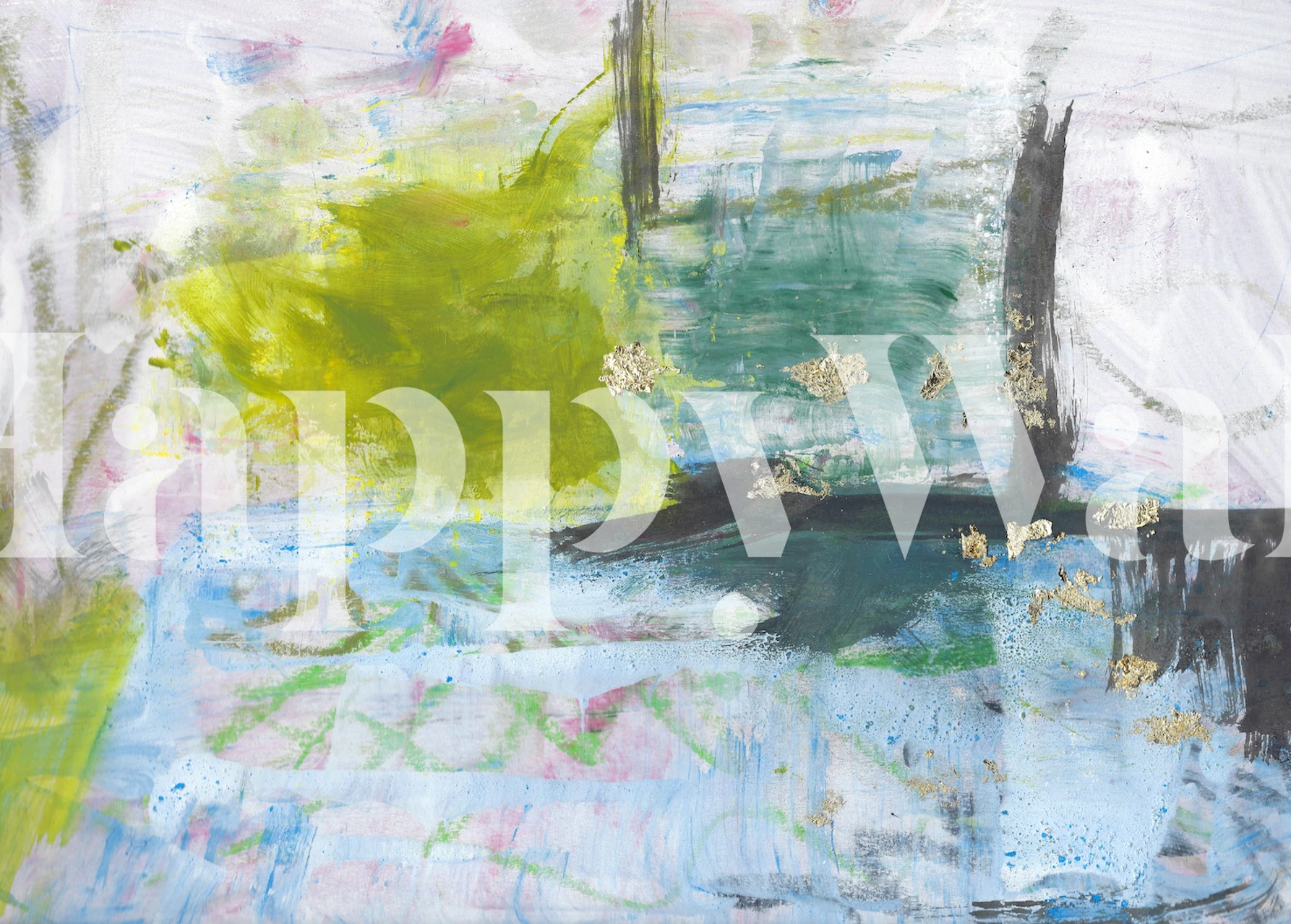 Abstraktní malba s živými barvami