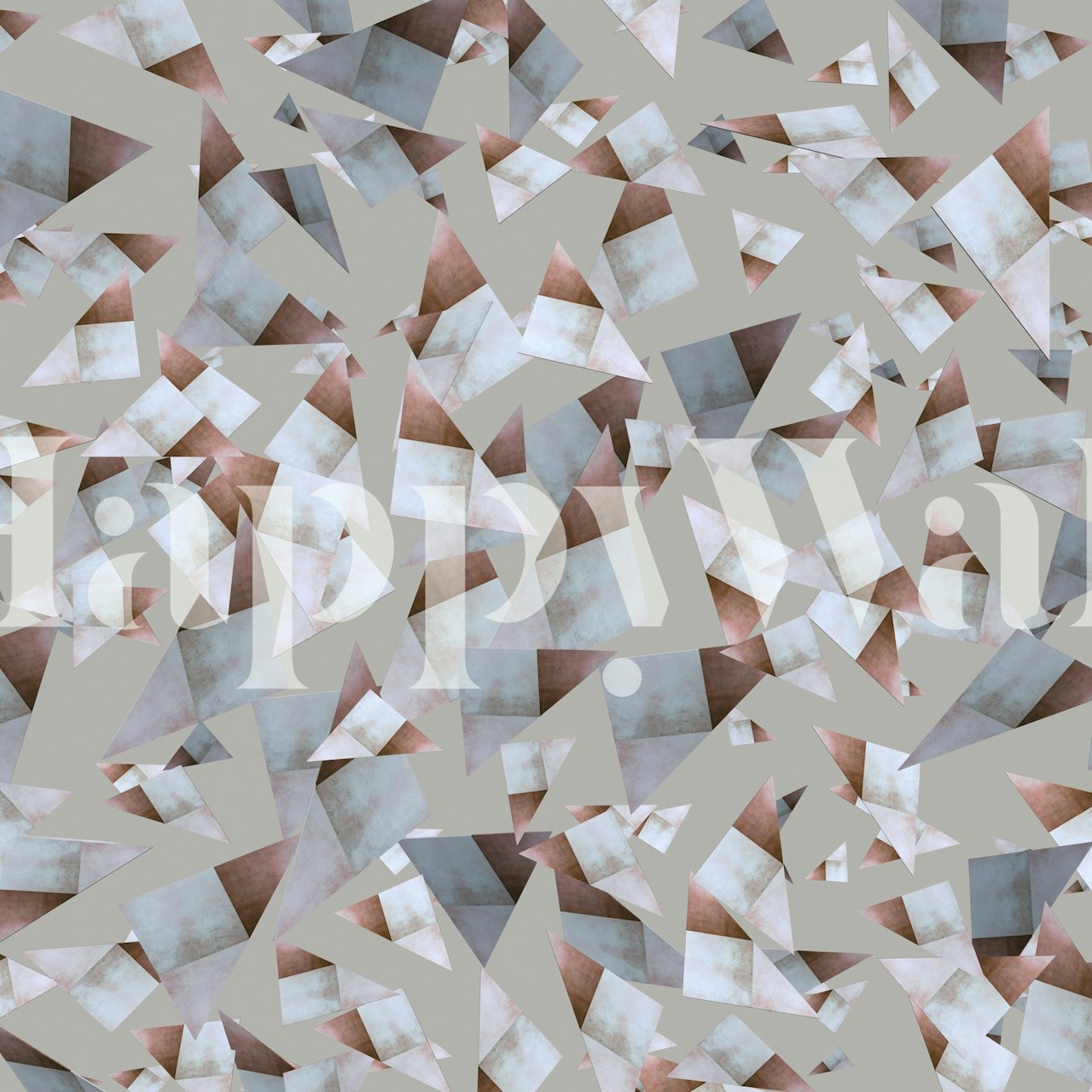 Multiple Triangles 13 papel pintado en una habitación