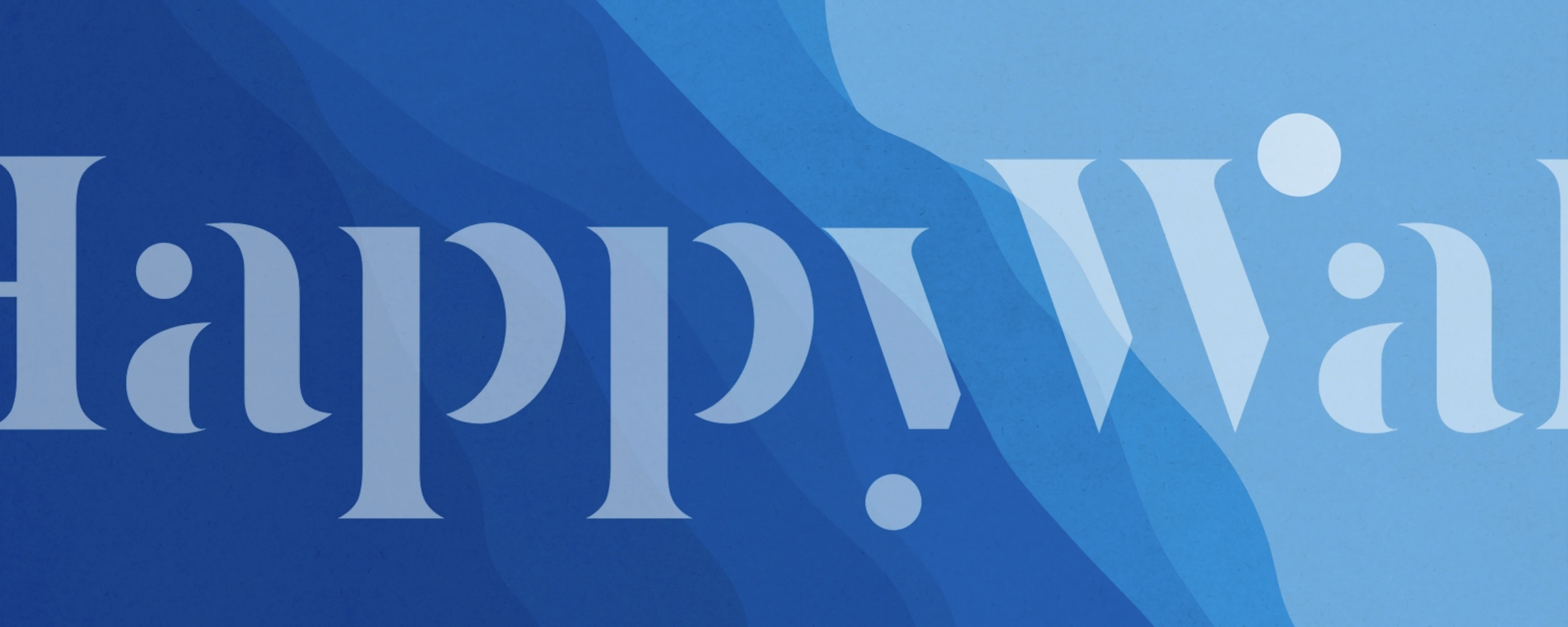 Wavy blue abstract landscape wallpaper with a white circle