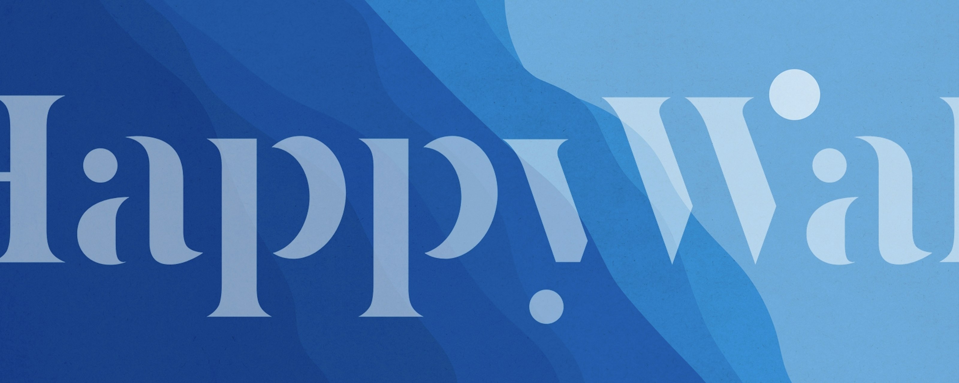 Wavy blue abstract landscape wallpaper with a white circle