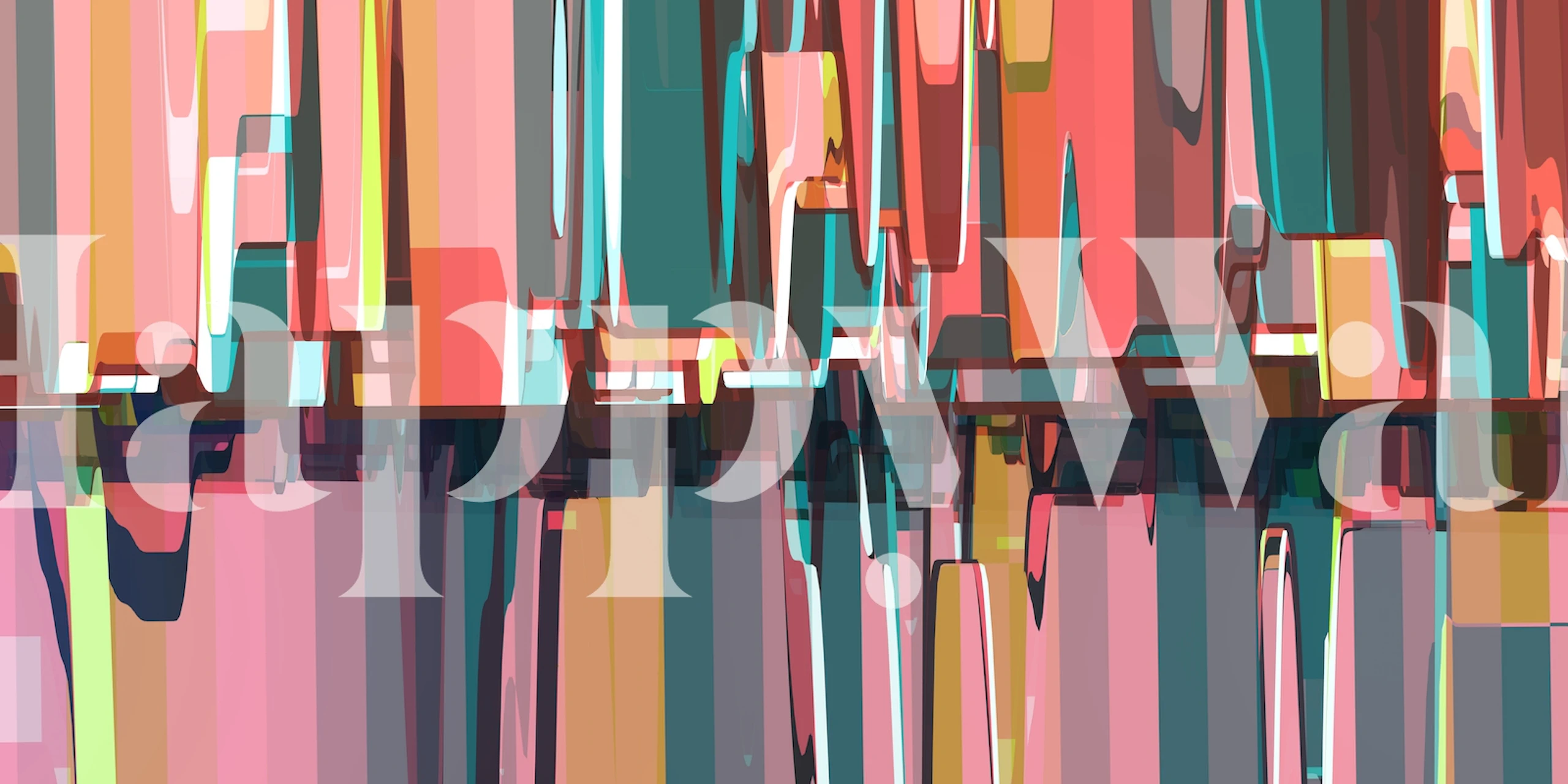 Abstract striped wallpaper design in vibrant colors