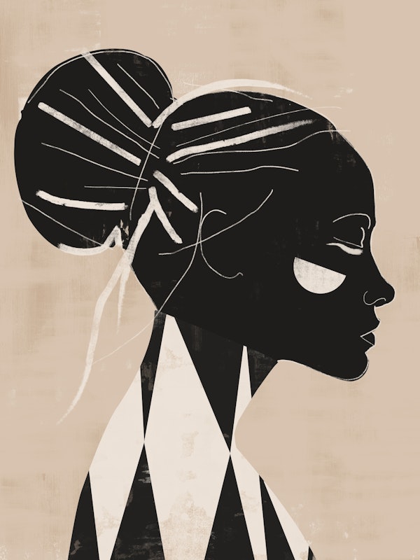 Woman Abstract White