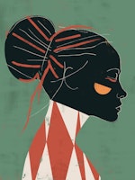 Woman Abstract Green tapety