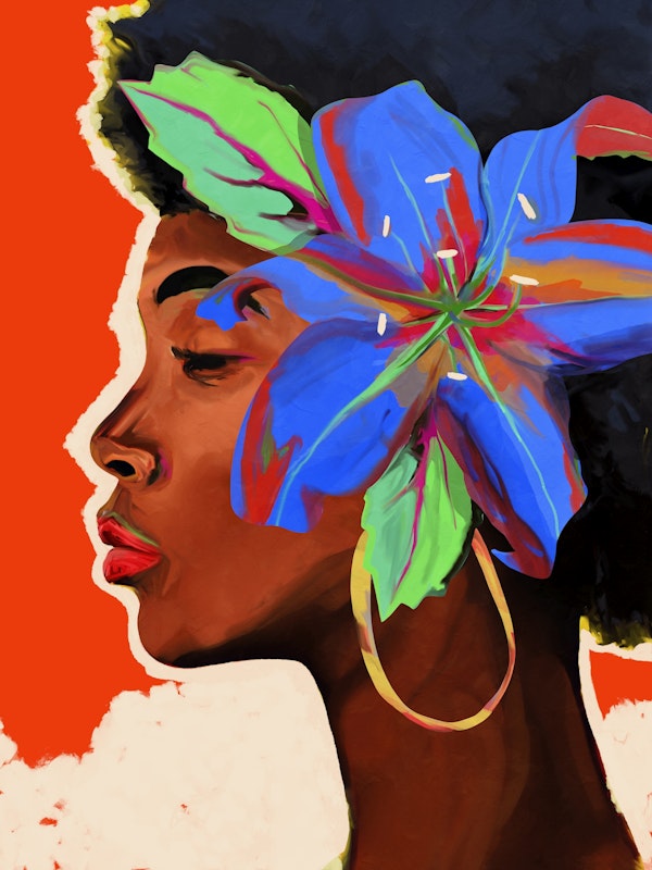 Woman Abstract Flower 2