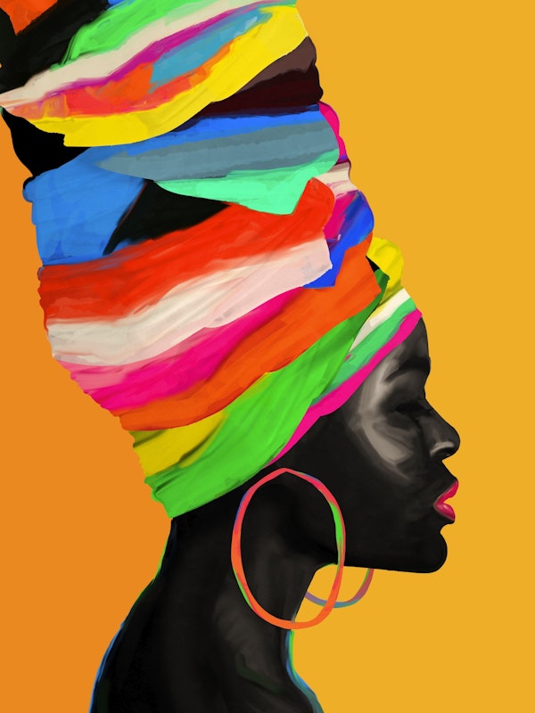 Woman Abstract Turban 2