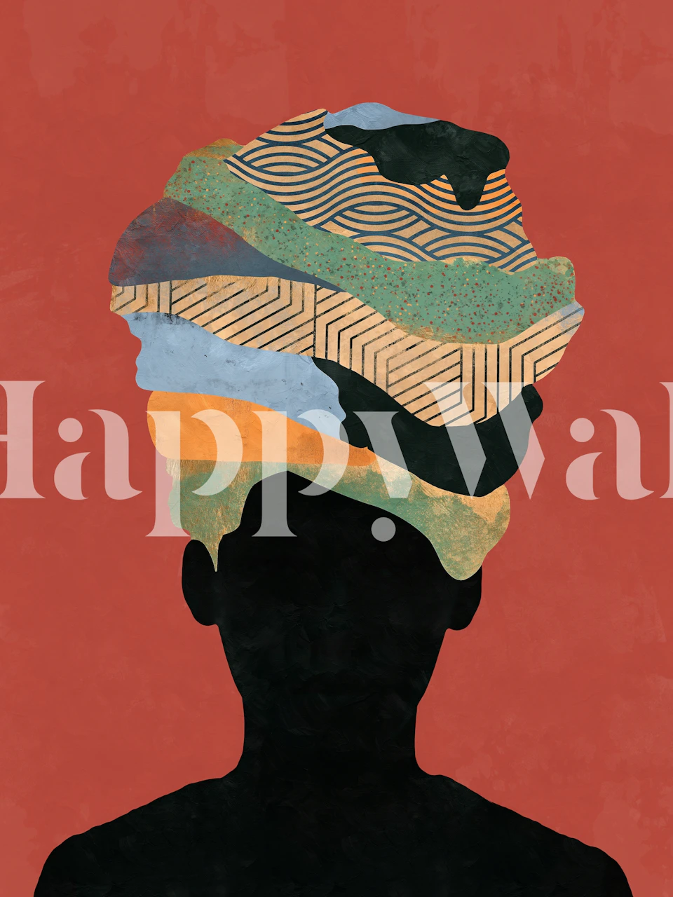 Abstract wallpaper Womanin kanssa Turban