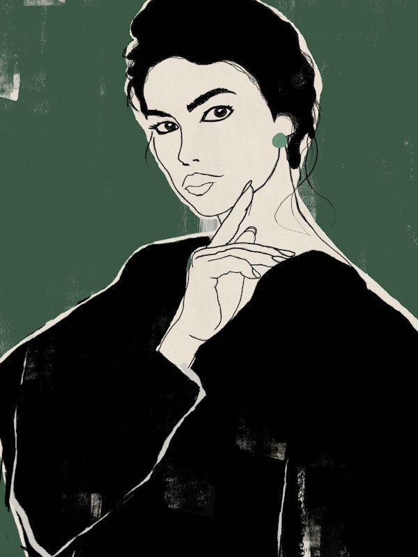 Woman Abstract Black