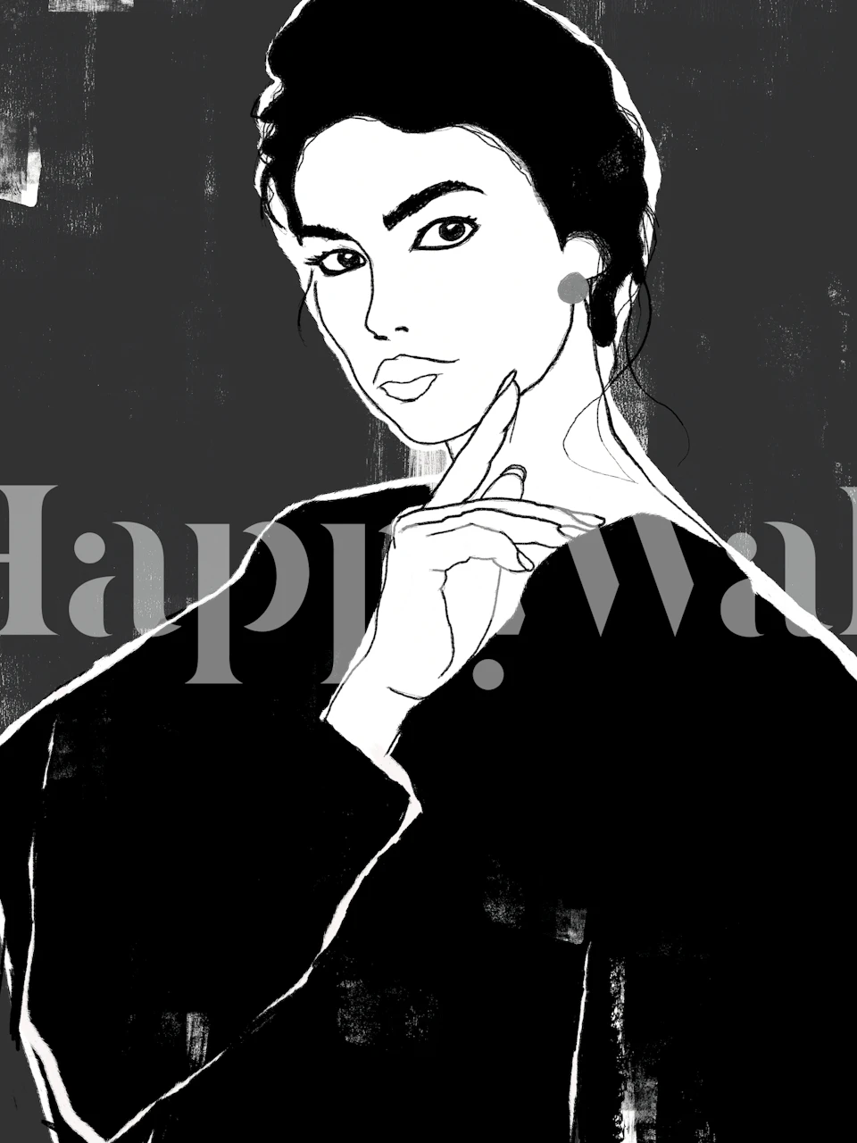 Abstrakte Tapete mit einem Woman Abstract 2