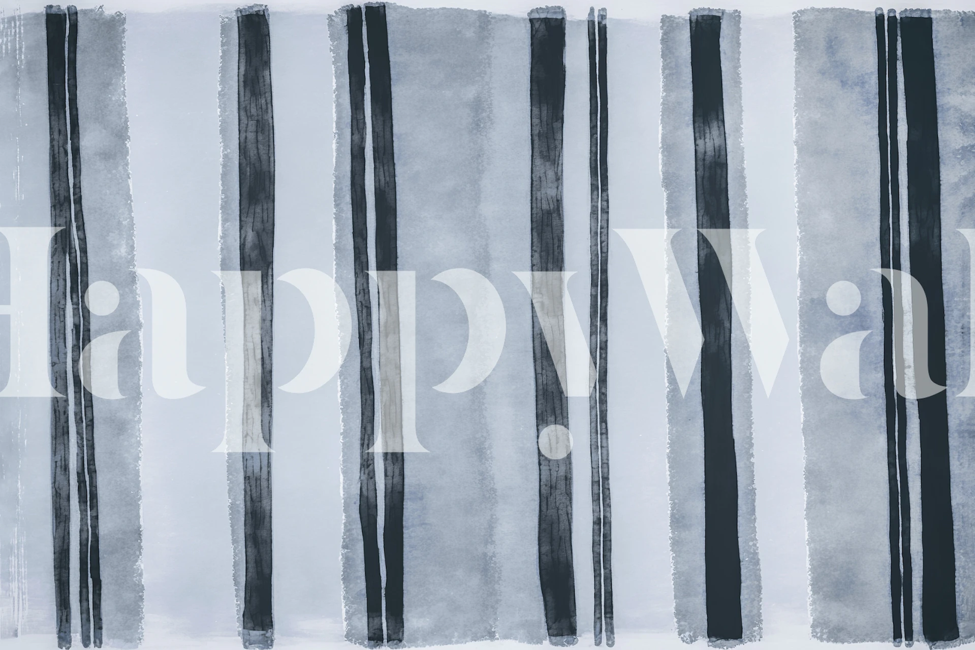 Grey Watercolour Stripes seinämaalaus, jossa pystykuvioita ja kuvioitu ulkonäkö