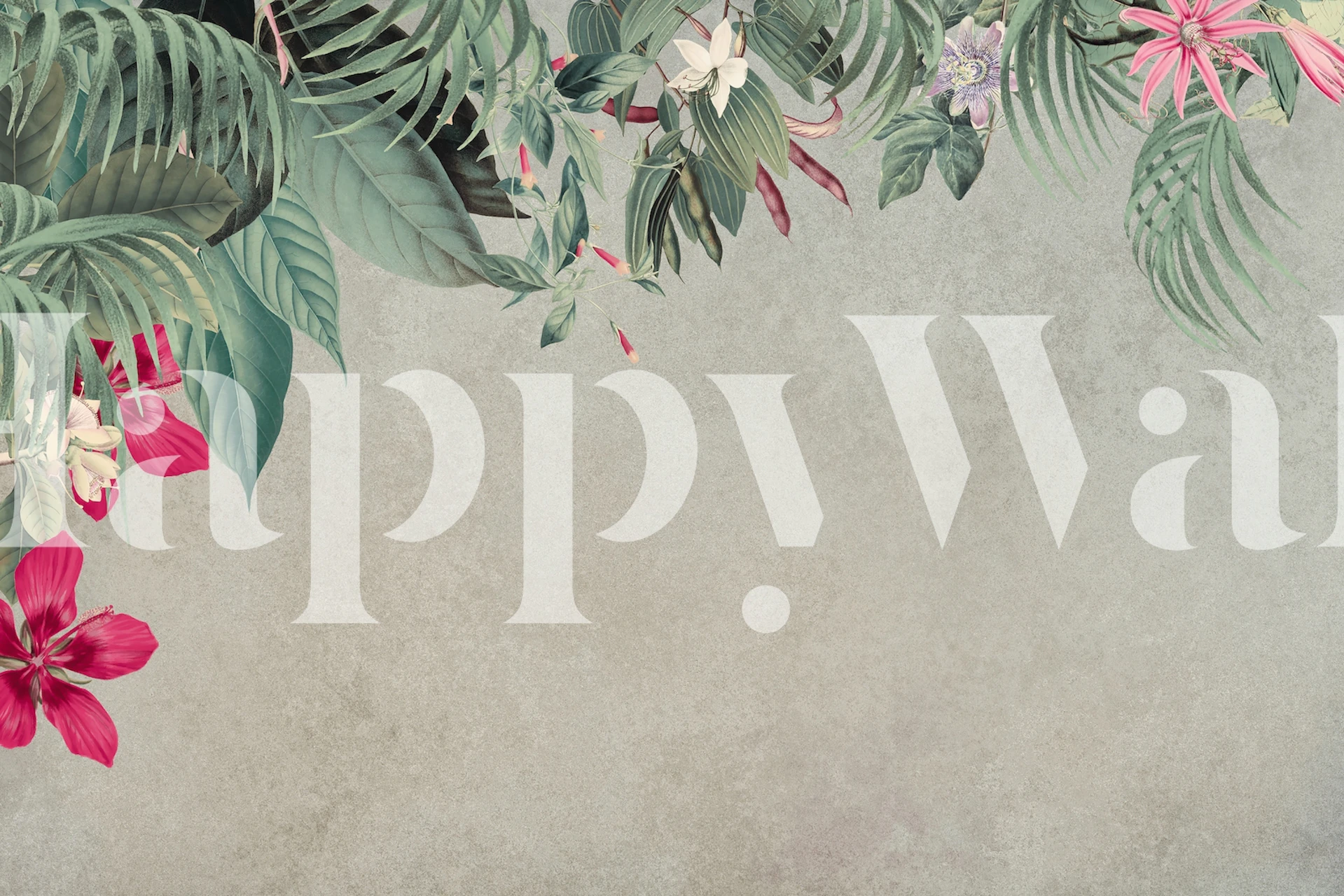 Jungle Vibe Botanicals tapet visad i ett rum