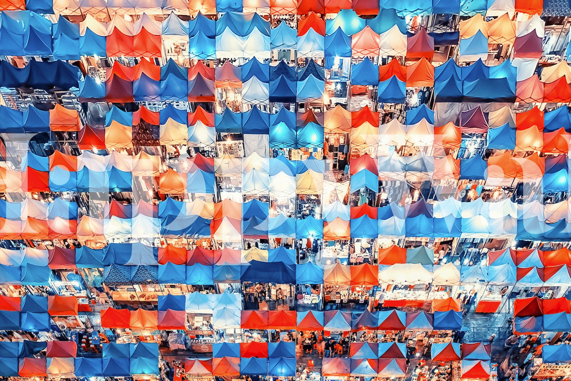 Rod Fai Market wallpaper with colorful tents