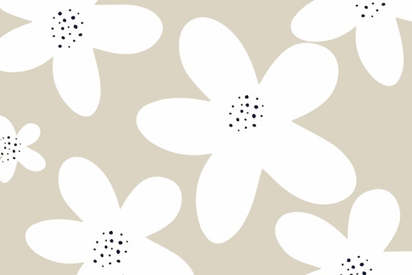 Scandi Big Flower Beige by MS
