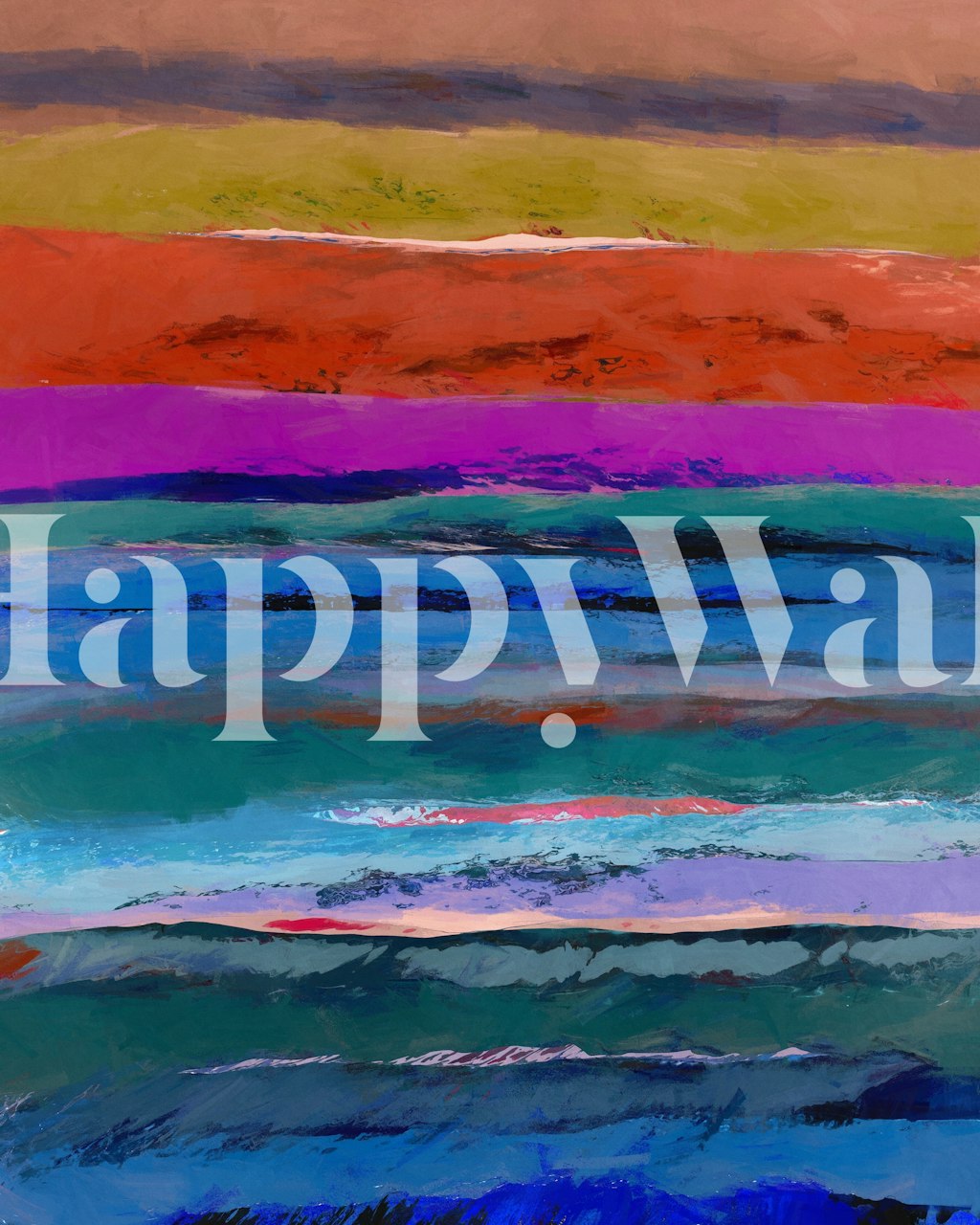 Rustic Gradient wall mural with colorful abstract layers