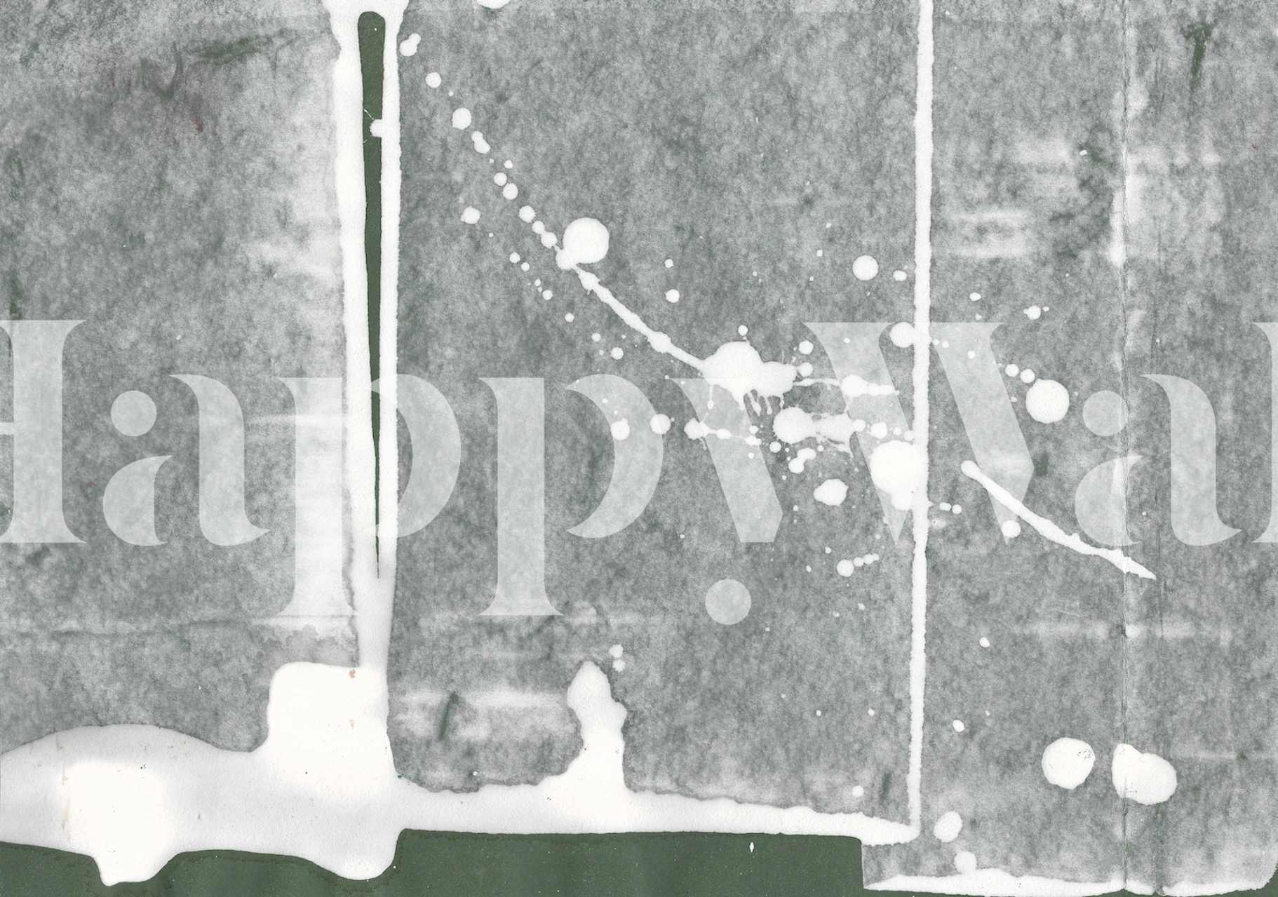 Fotomural de campos de tensión abstractos en tonos grises y verdes