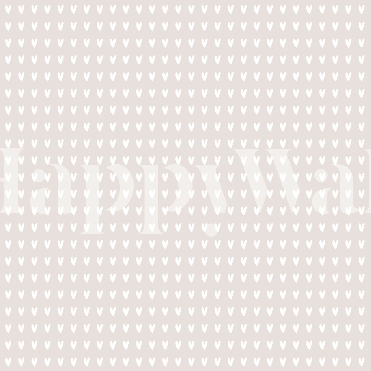 Ταπετσαρία Simple Heart Pattern που εμφανίζεται σε ένα δωμάτιο