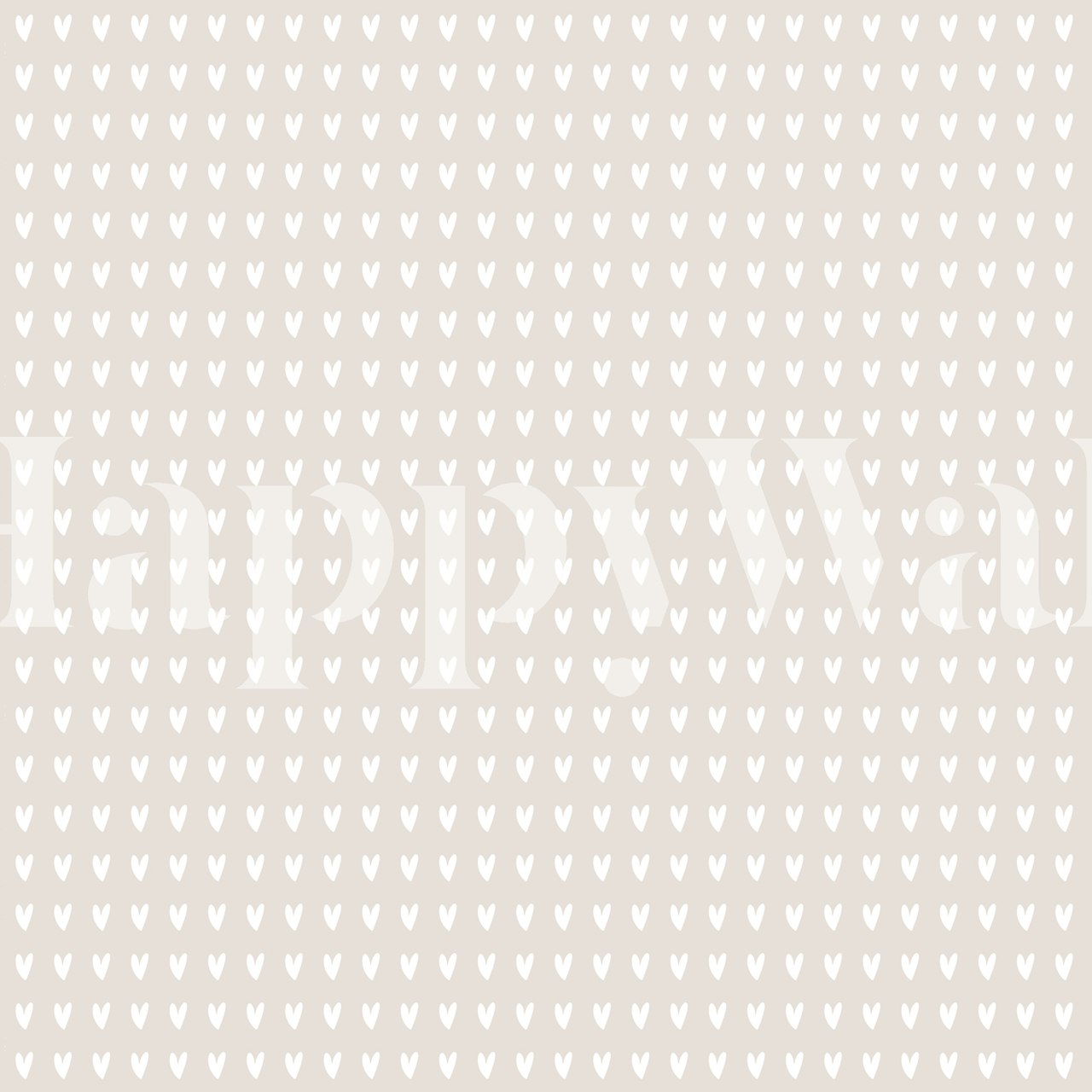 Simple heart pattern wallpaper displayed in a room