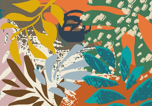 Abstract leaves close up