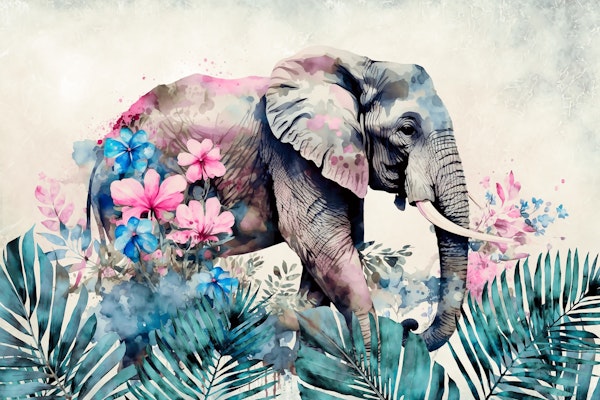 Elephants Tropical Garden Art