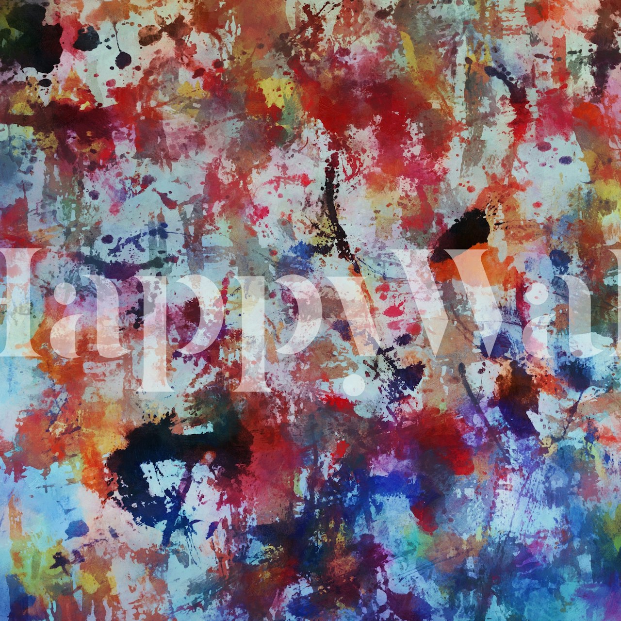 Colorful abstract brushstroke wallpaper featuring vibrant hues and textures