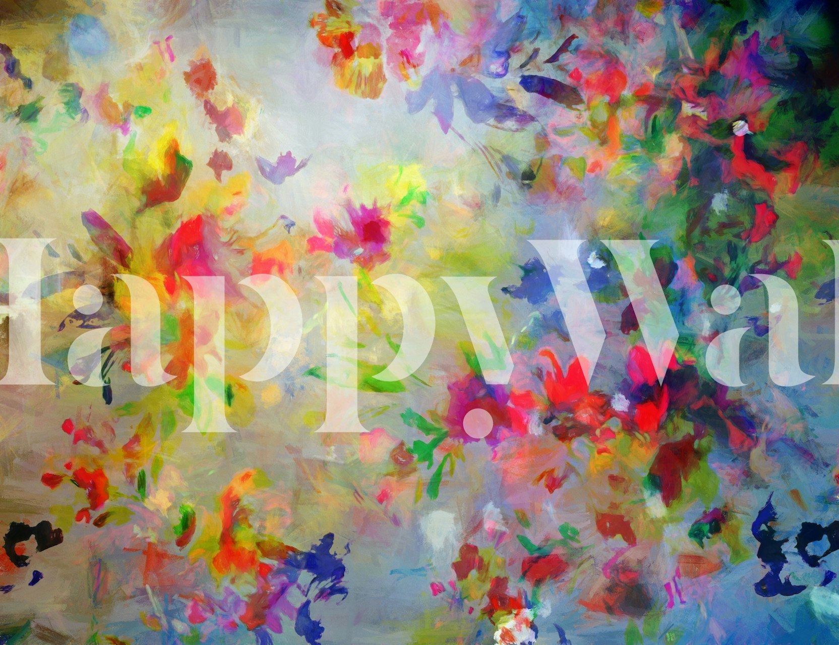 colorful floral pattern wallpaper with vibrant colors