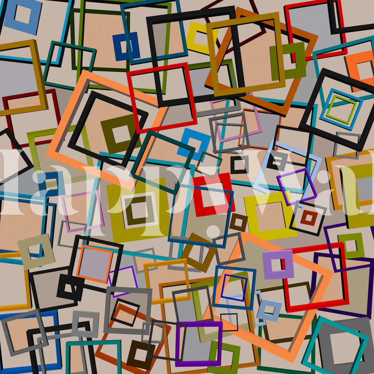 multiple Squares 2 wallpaper in a room