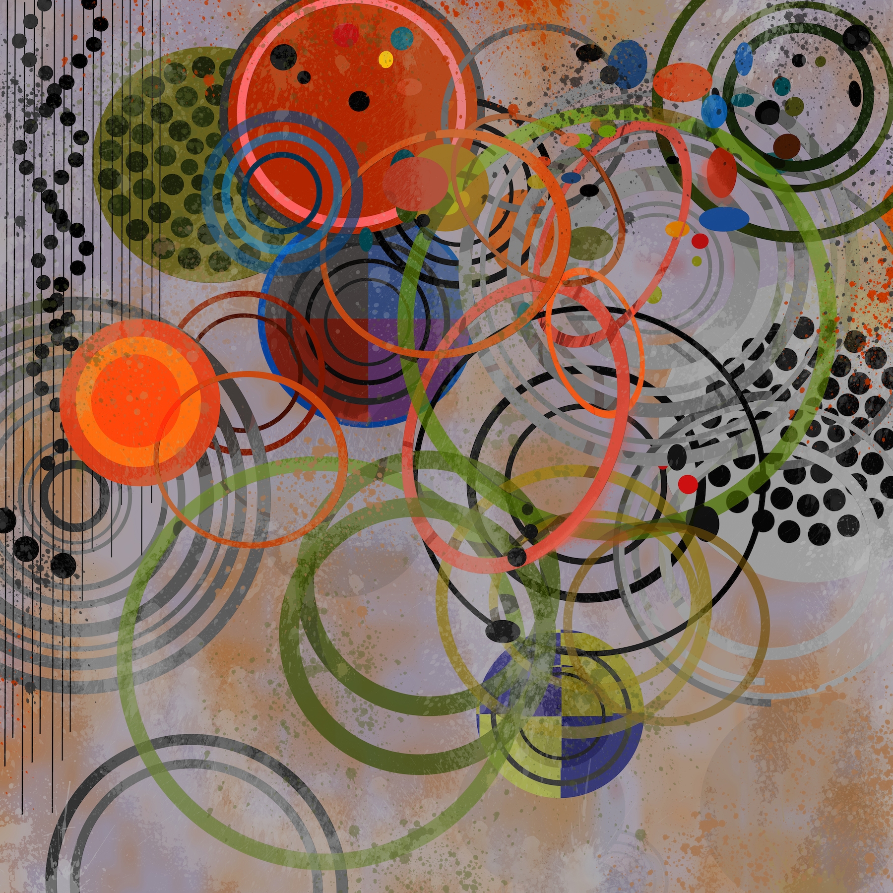 Circles 7 Wallpaper | Vibrant and Geometric Design | Happywall