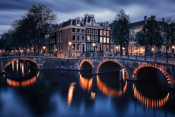 Amsterdam at dusk
