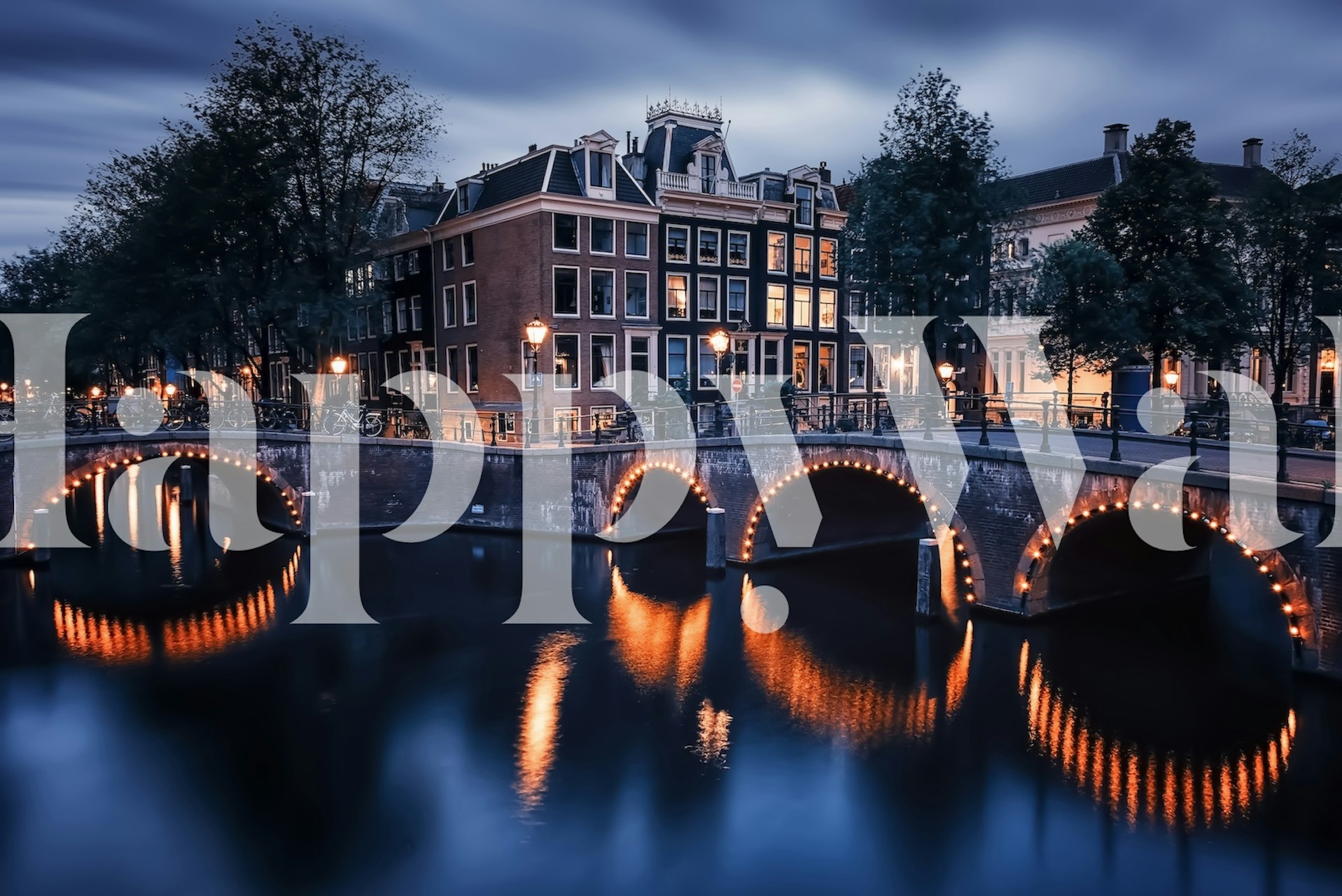 Amsterdam at dusk tapet i et rom