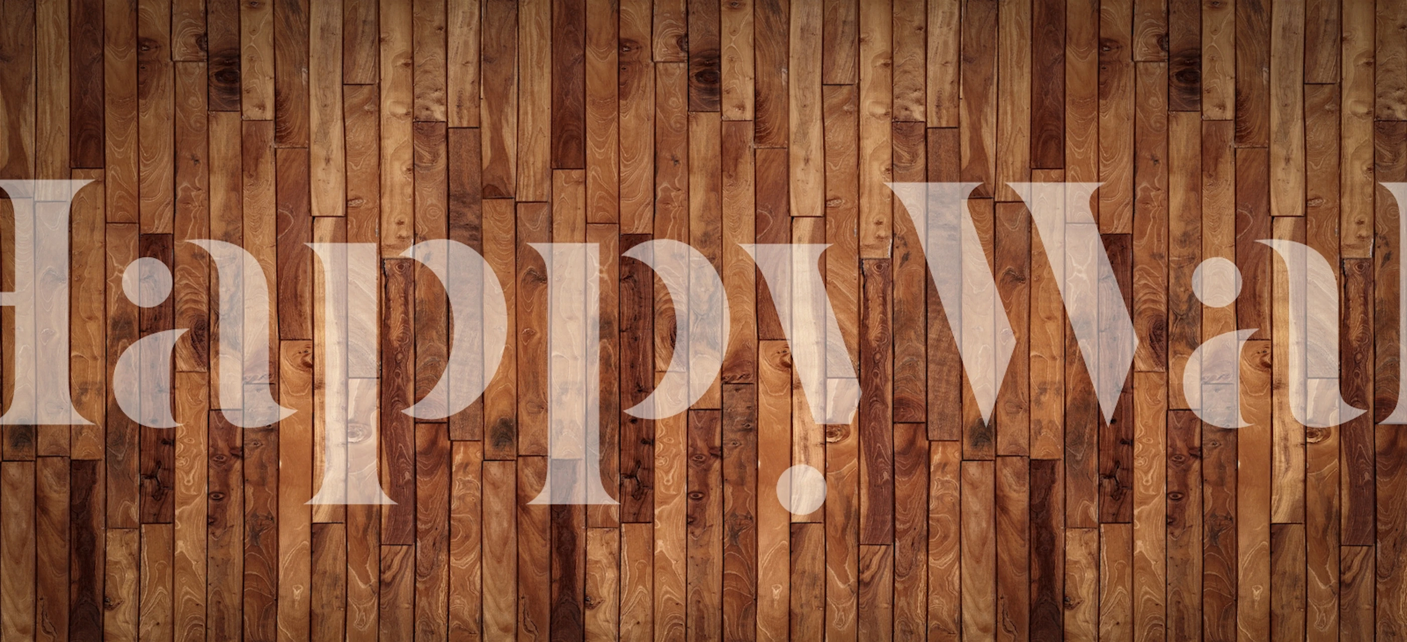 Rustic wooden plank wallpaper in various brown hues, textured design