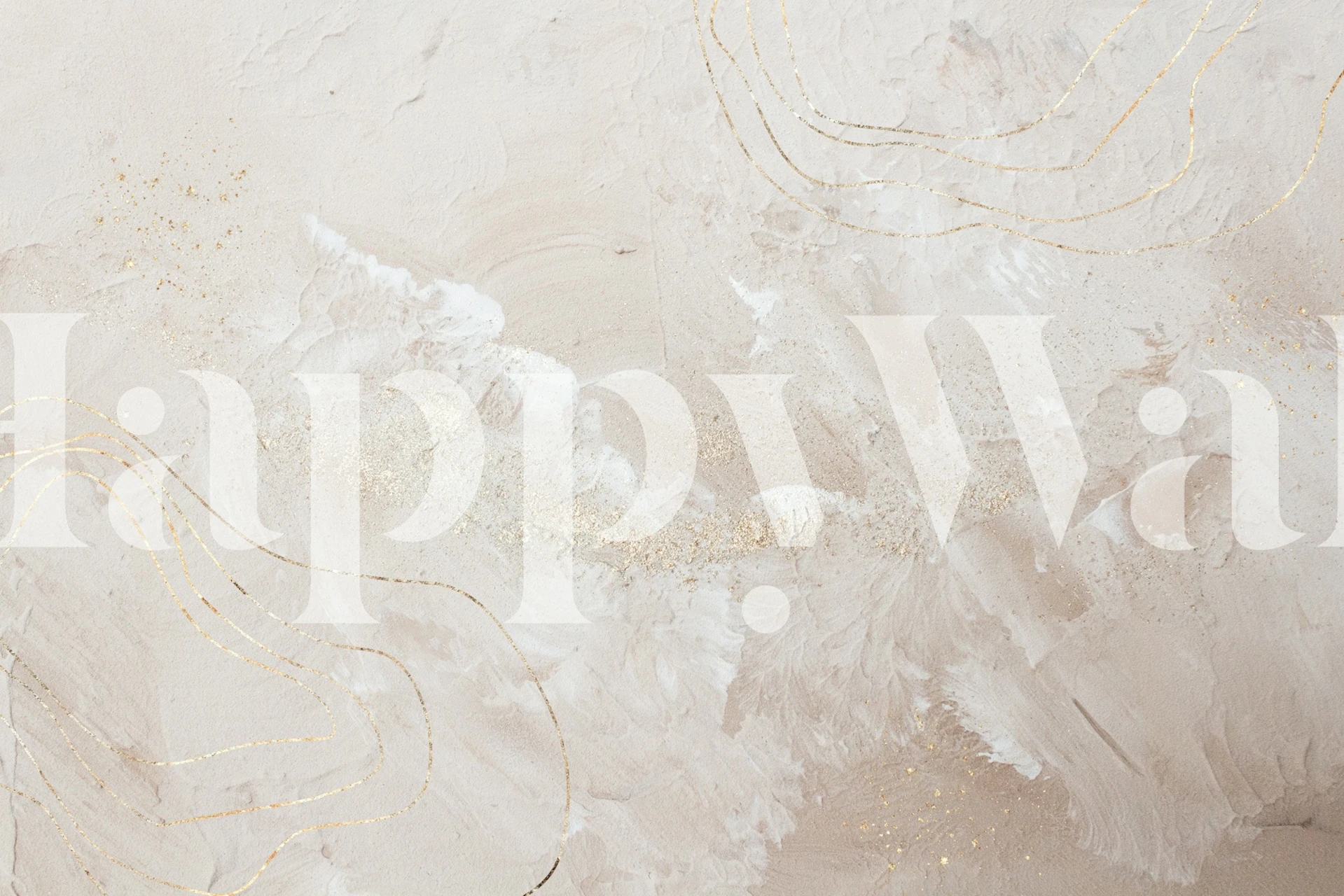 Textured creme and gold abstract wallpaper design