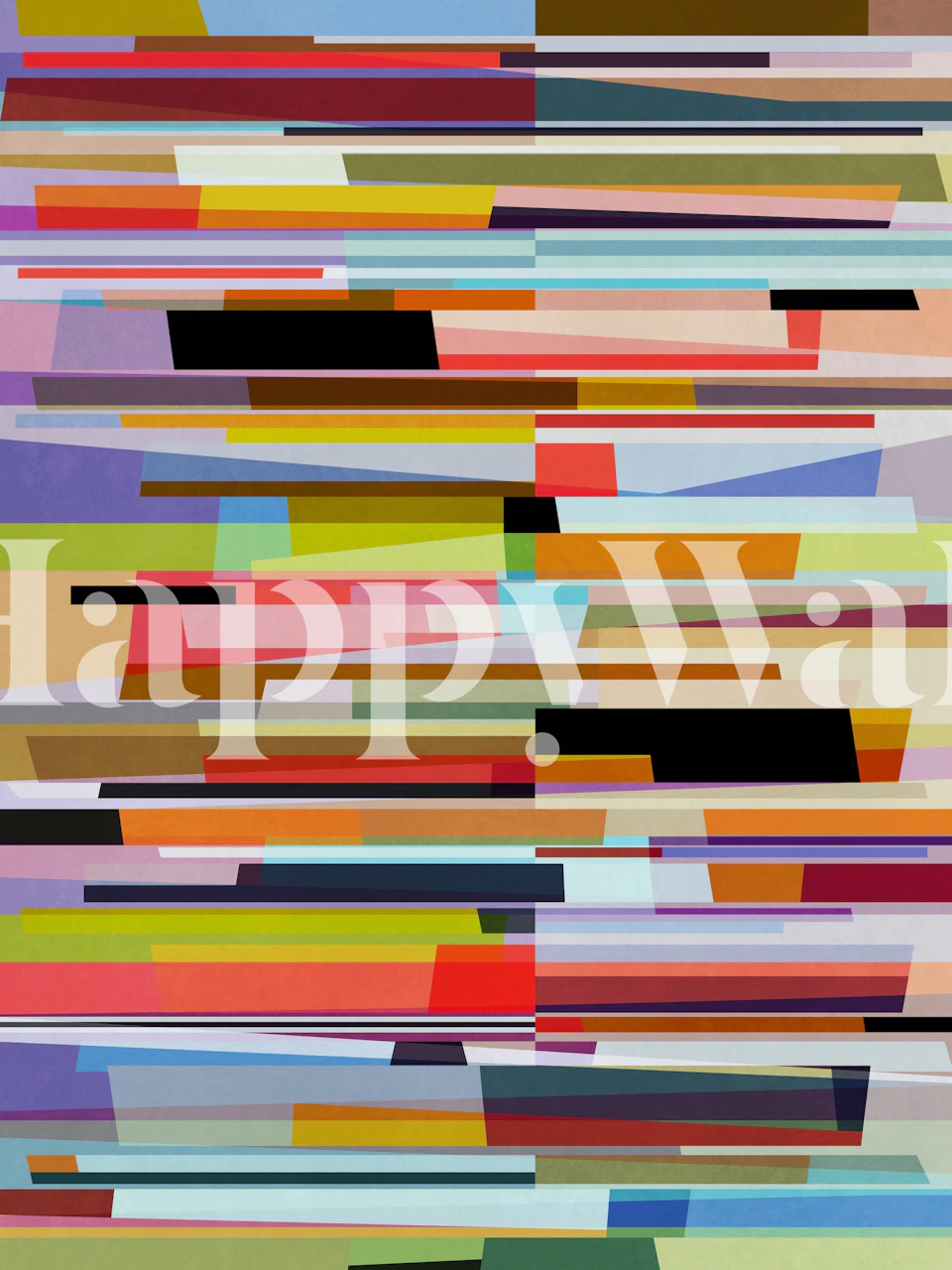 Colorful abstract geometric patterns in various hues wallpaper