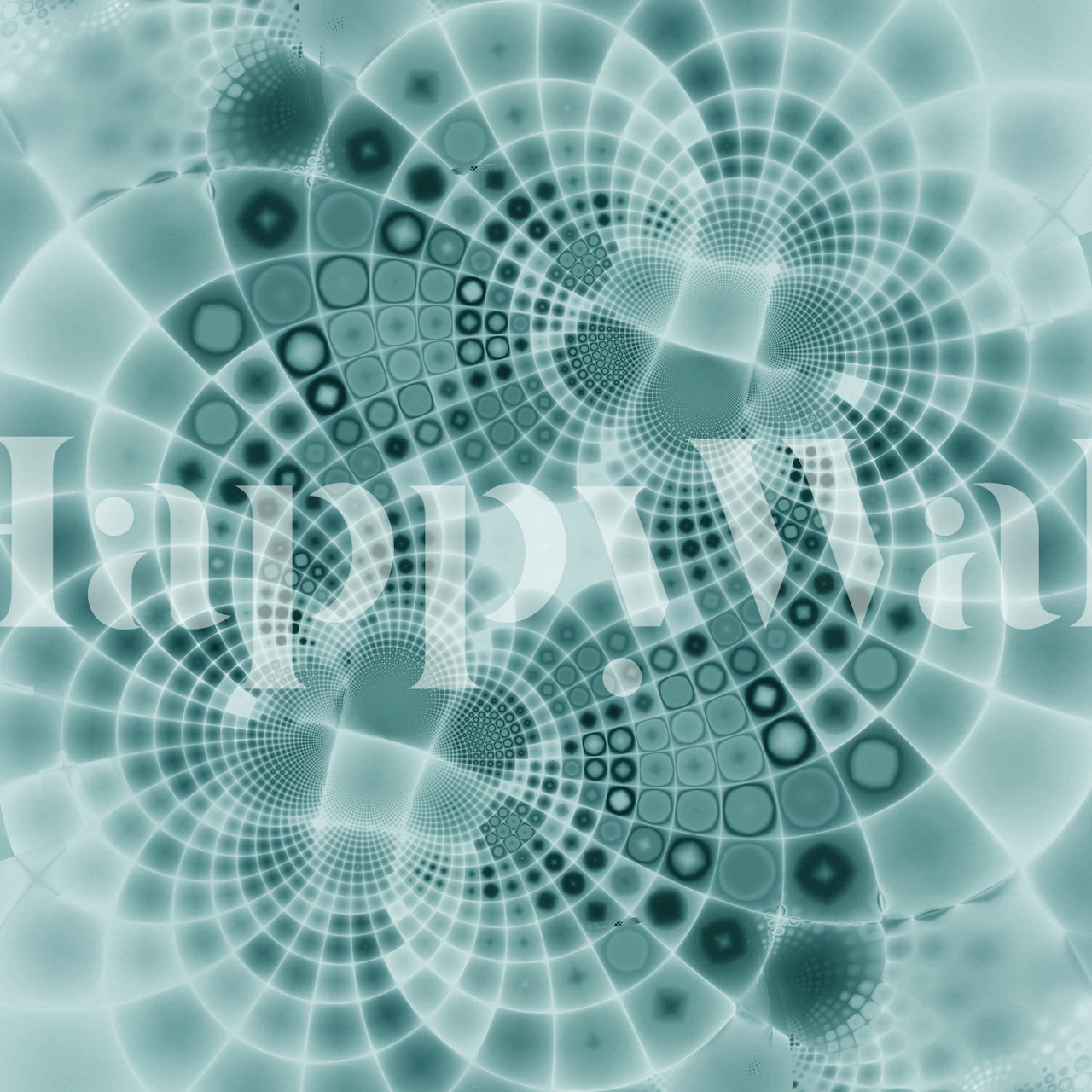 Abstract geometric patterns in blue tones wallpaper