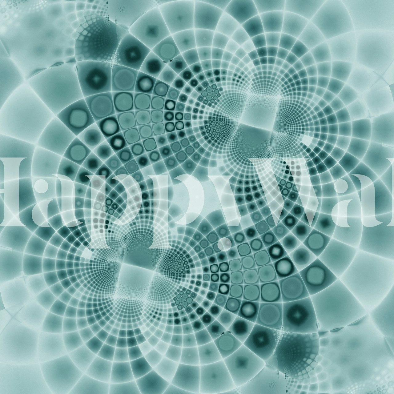 Abstract geometric patterns in blue tones wallpaper