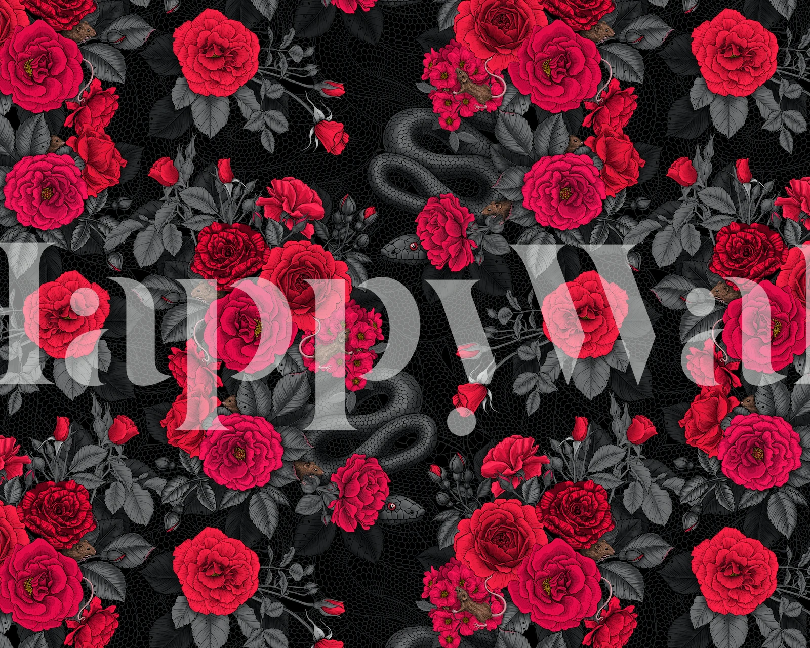 Hidden in the roses 2 design tapetů v místnosti